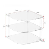 YX165 Acrylic 3 Tier Corner Plates and Bowls Organizer Shelf